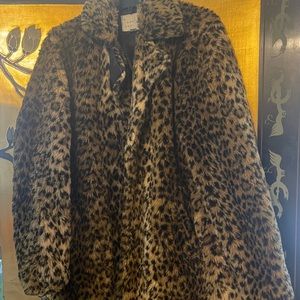 Cheetah print coat